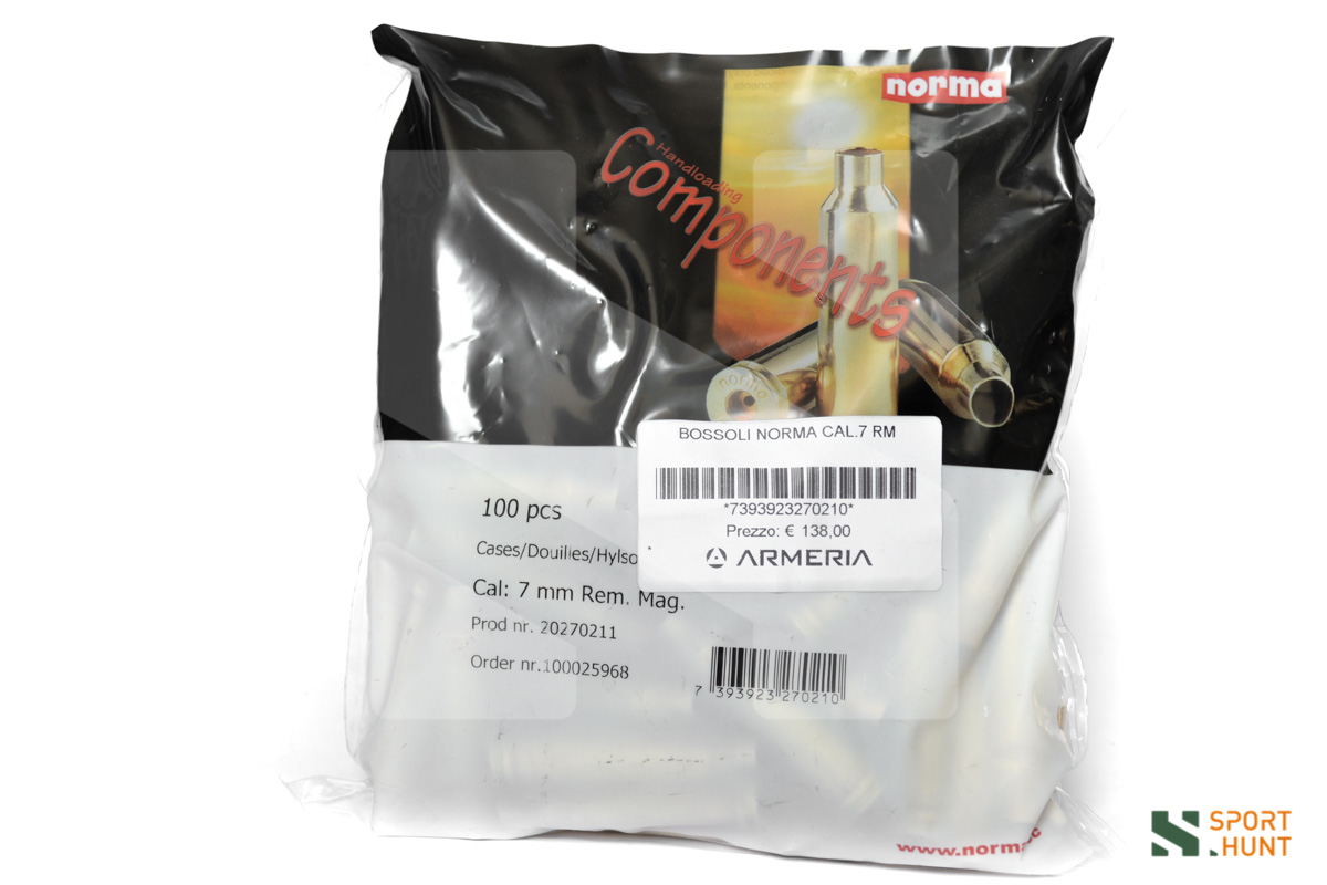 Bossoli Norma calibro 7 Rem Mag – 100 pezzi #20270211