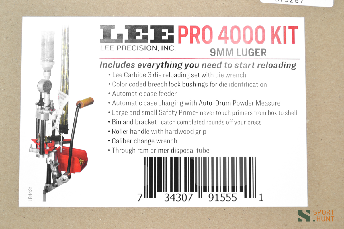 Kit pressa 4 stazioni Lee Pro 4000 calibro 9 Luger » Sport Hunt