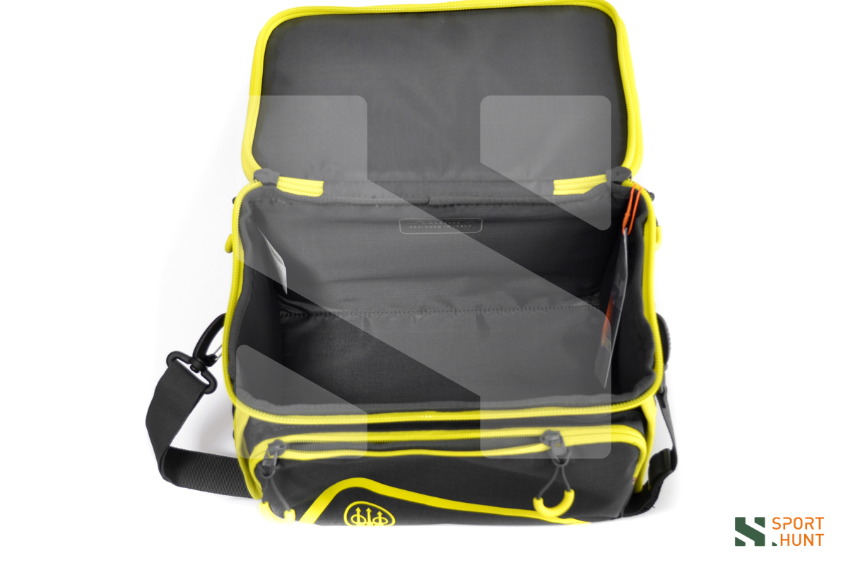 Borsa porta cartucce Beretta Challenge Cart Bag 150 ebony e sulphur spring interno