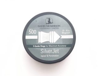 Scatola pallini David Nickerson SilverJet calibro 22 5.5mm Magnum a punta - 500 pezzi